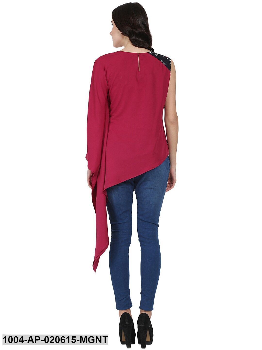 Magenta Solid Longline Top