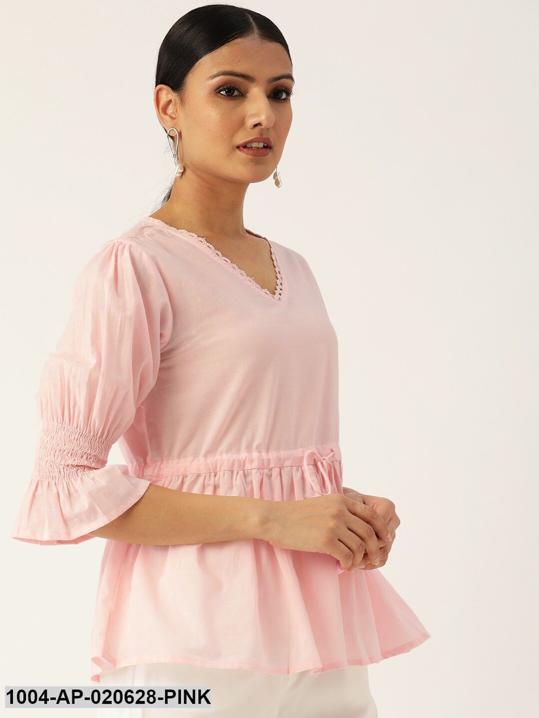 Pink Solid A-Line Top