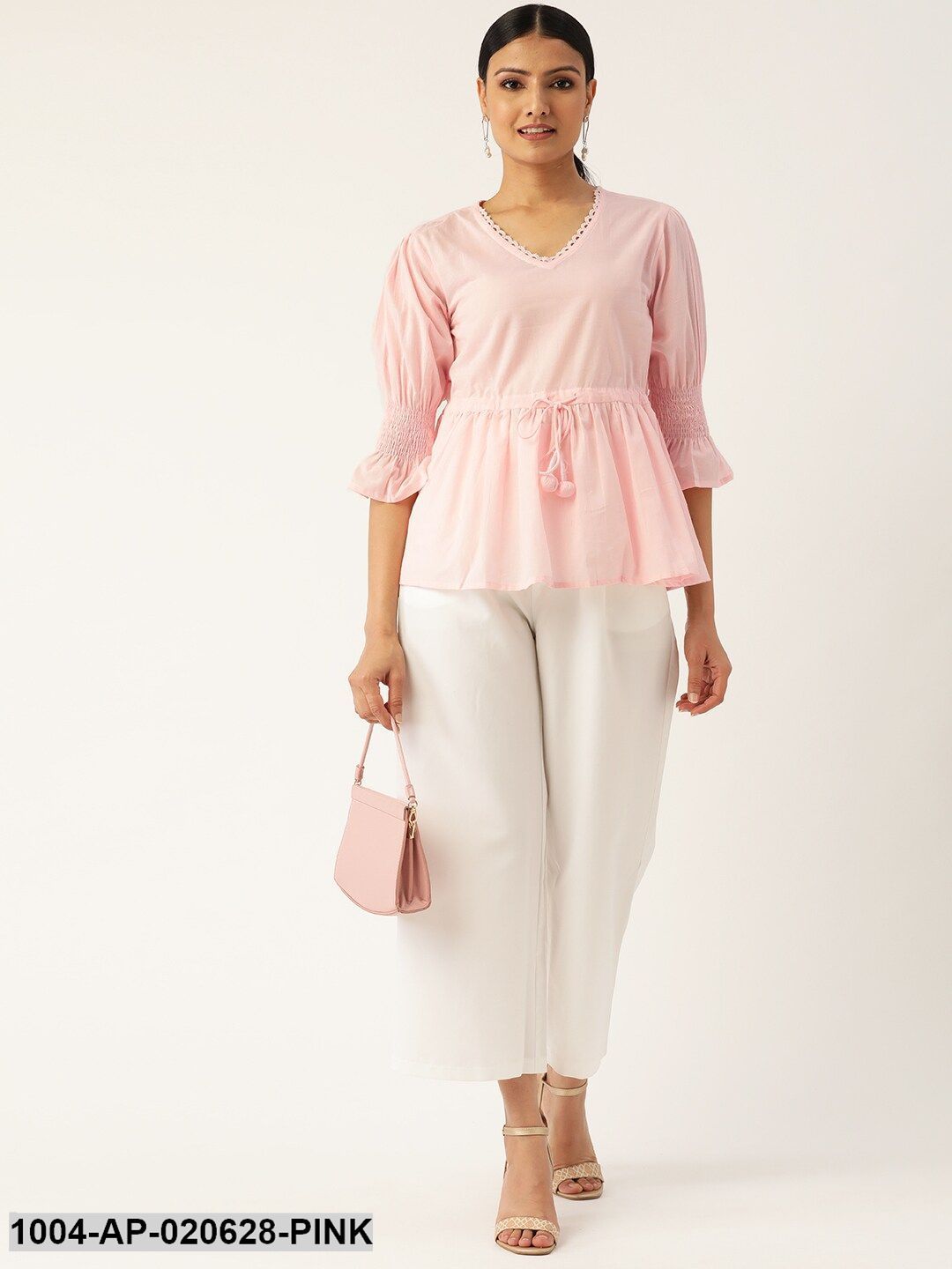 Pink Solid A-Line Top