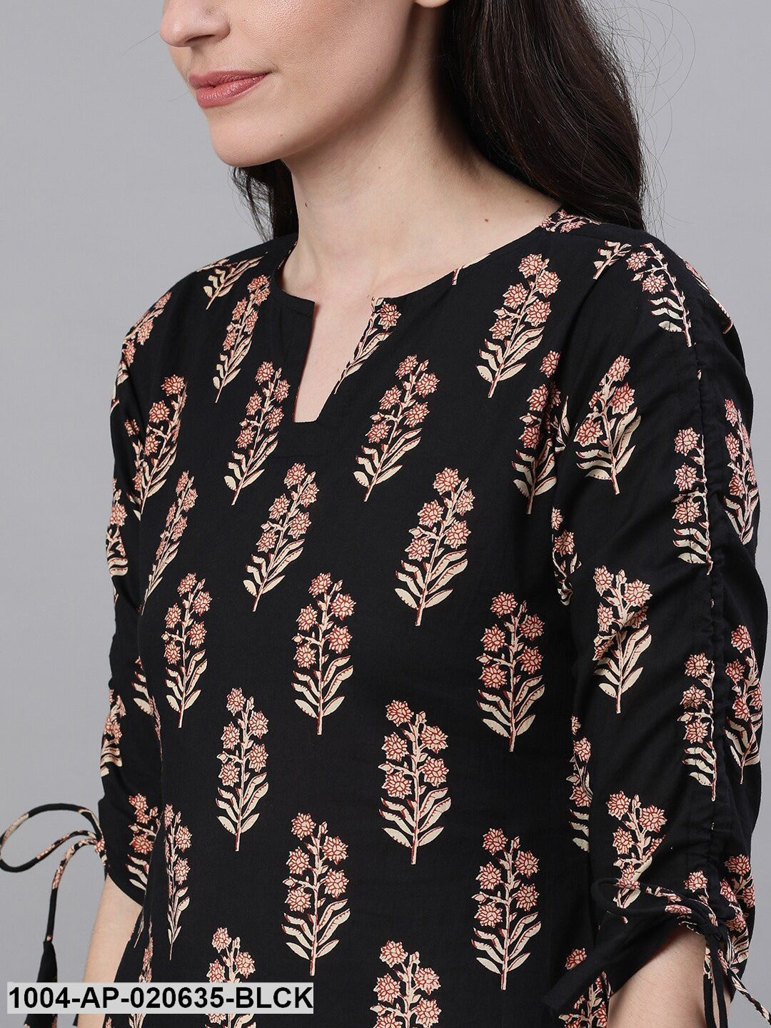 Black Printed Top