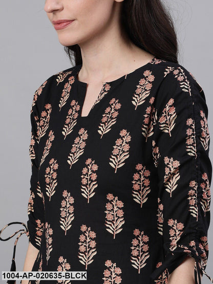 Black Printed Top