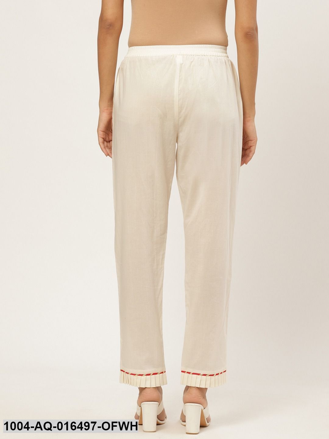 Off white solid trouser