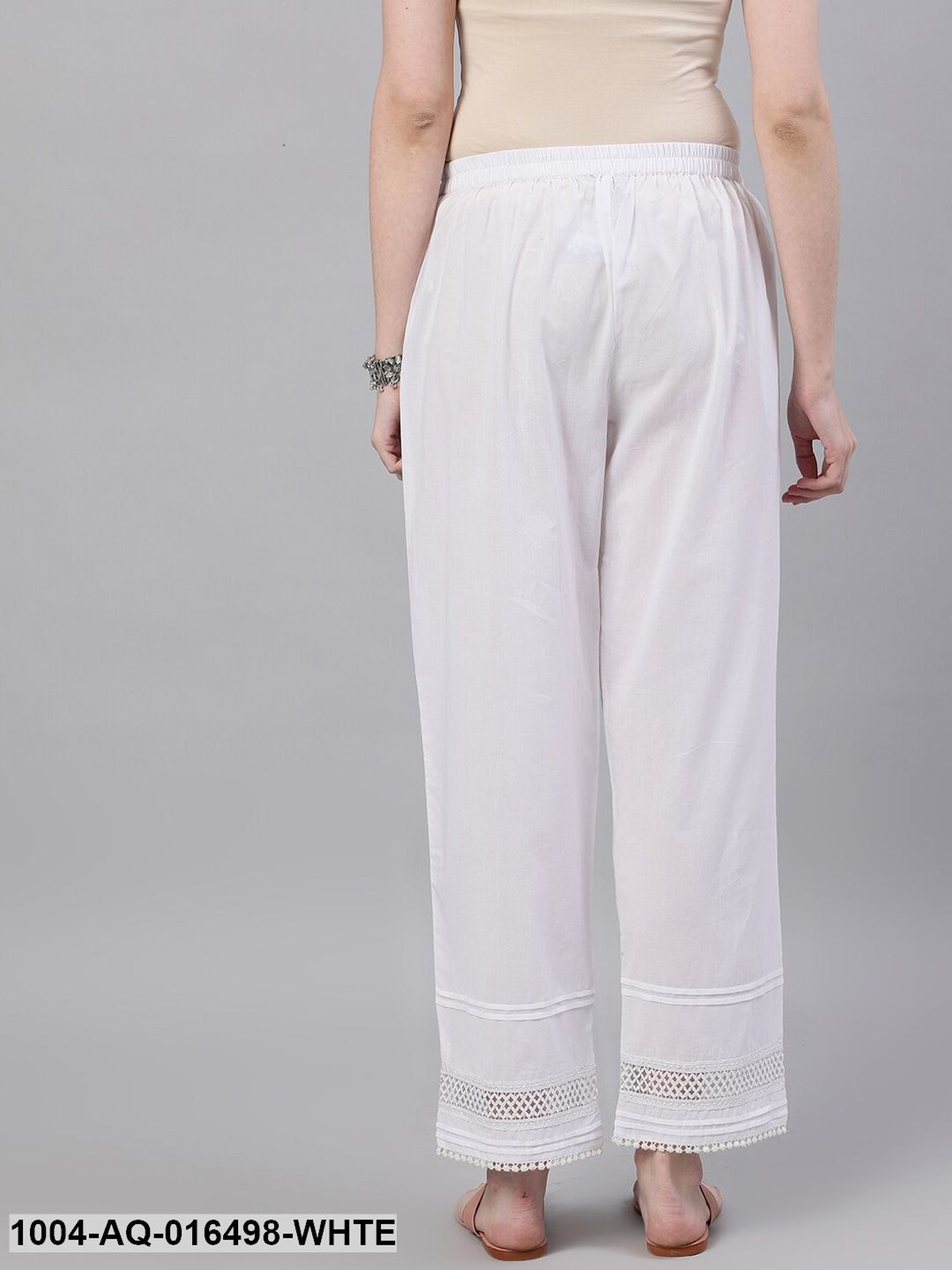White Trouser with lace detailing