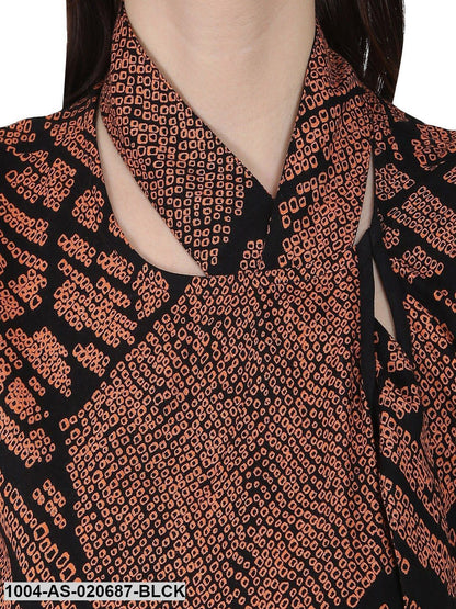 Black & Brown Printed Tunic