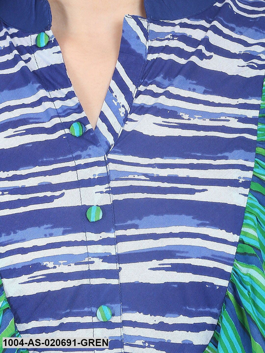 Green & Blue Checked Tunic