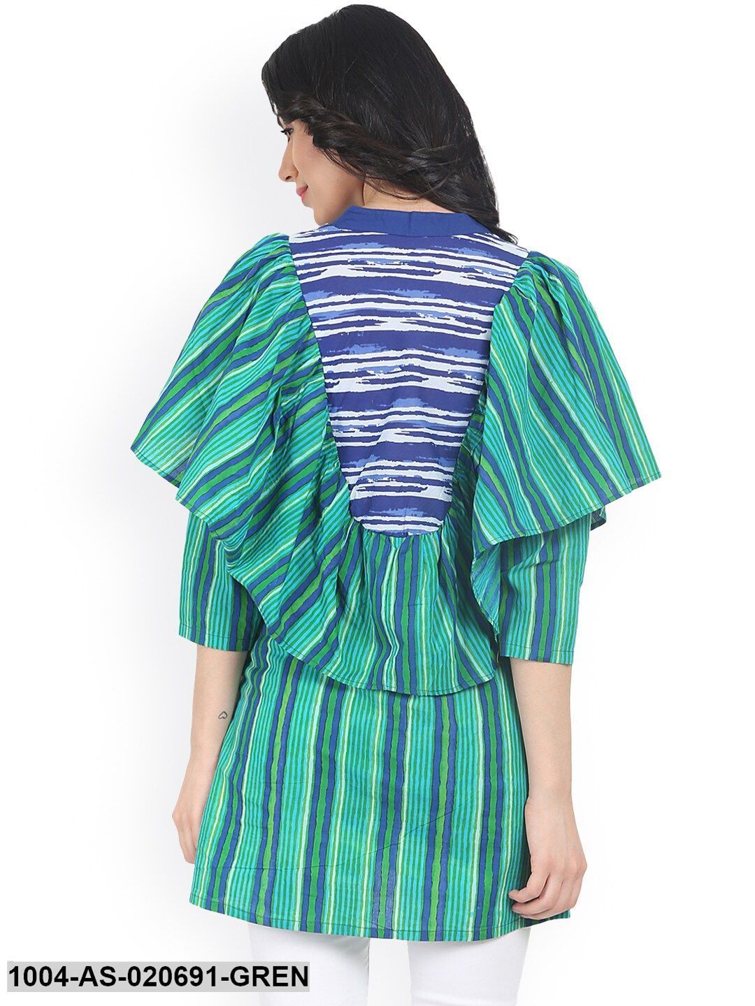 Green & Blue Checked Tunic