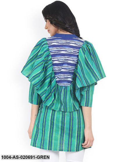 Green & Blue Checked Tunic