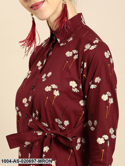 Asymmetric Tunic With front tie-up detail