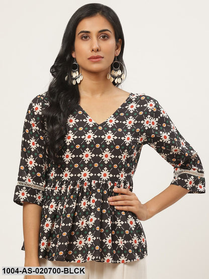 Black & White Tribal Printed Tunic