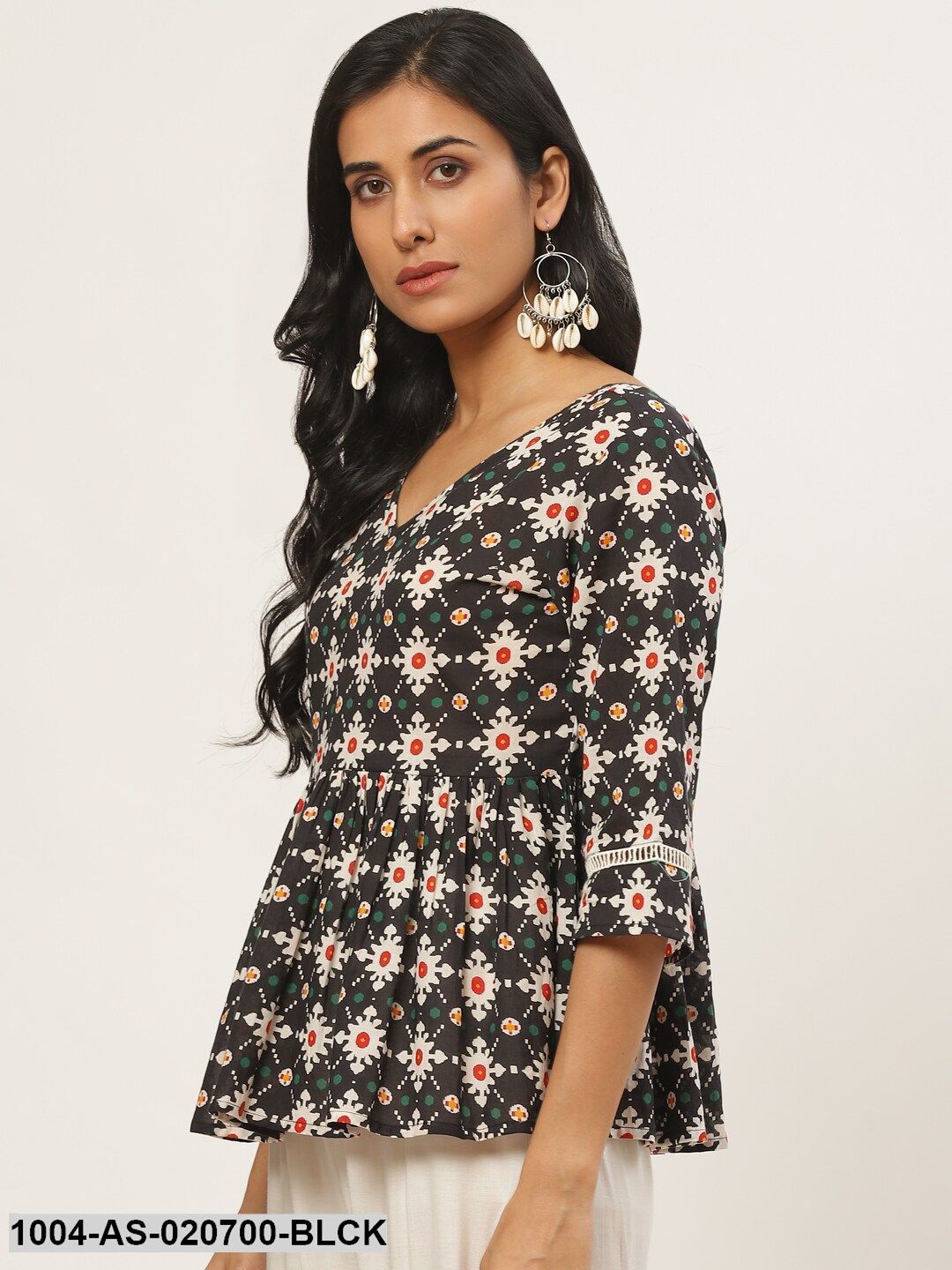 Black & White Tribal Printed Tunic