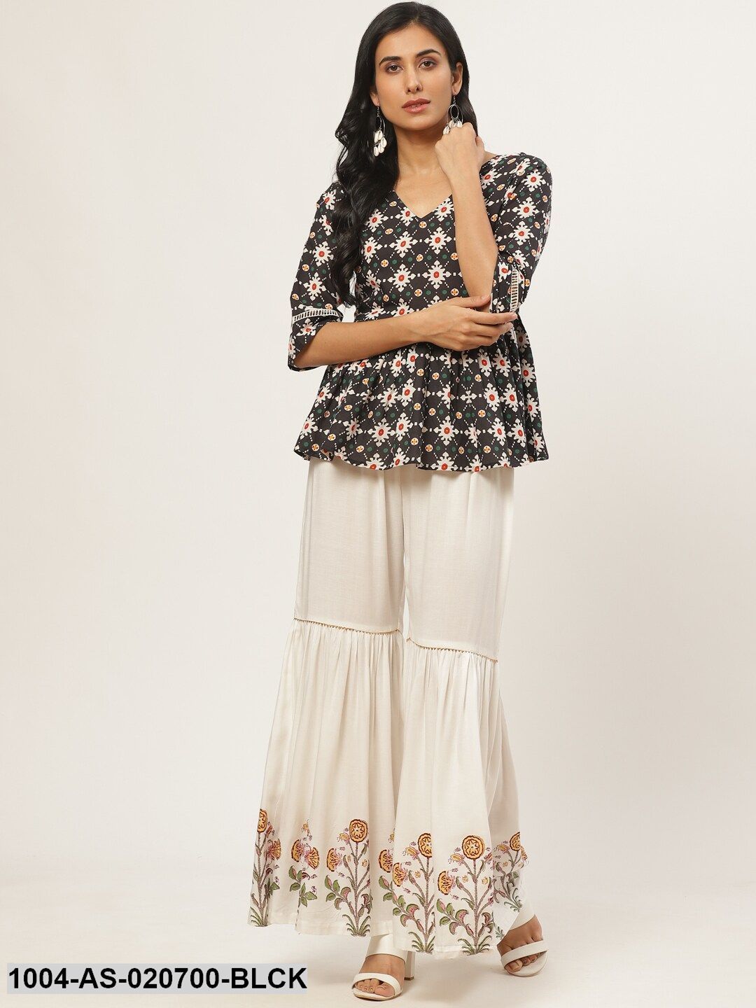 Black & White Tribal Printed Tunic