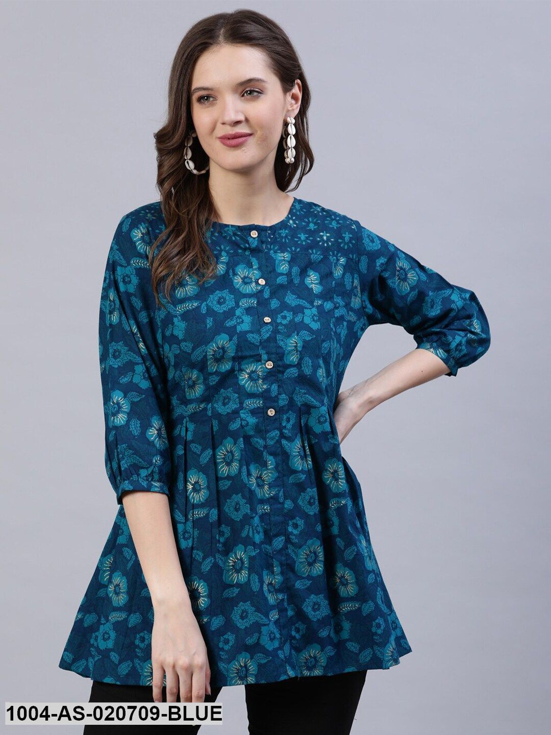 Blue Box Pleated Tunic