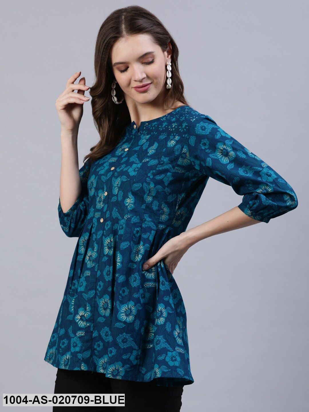 Blue Box Pleated Tunic