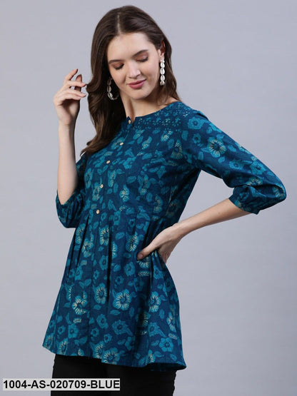 Blue Box Pleated Tunic