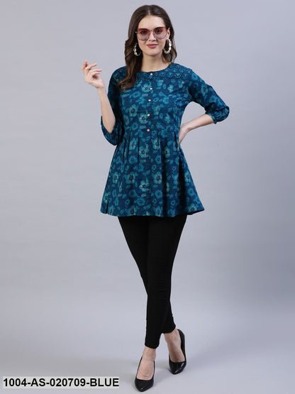 Blue Box Pleated Tunic