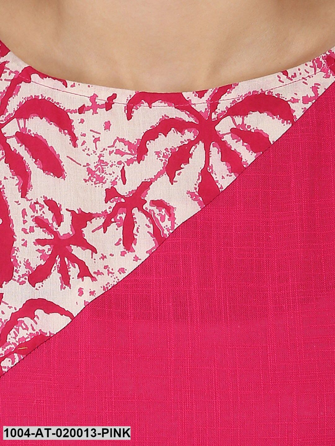 Pink Printed Anarkali Kurta