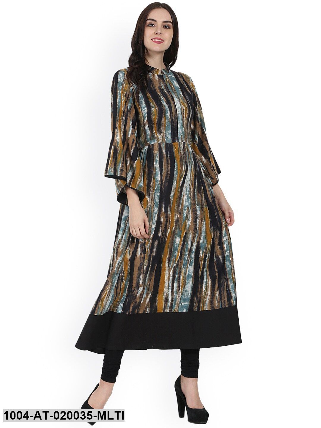 Multicoloured Printed Anarkali Kurta