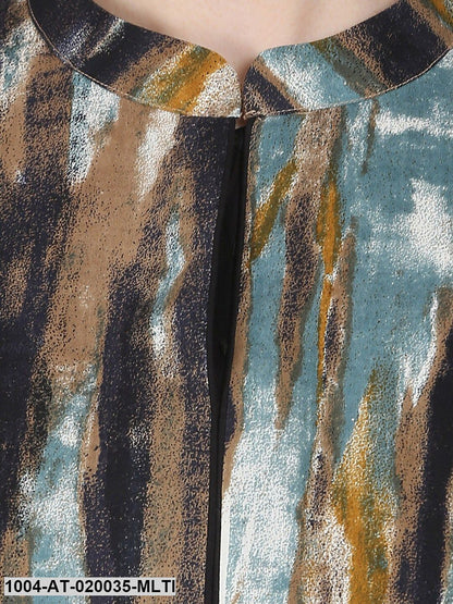 Multicoloured Printed Anarkali Kurta