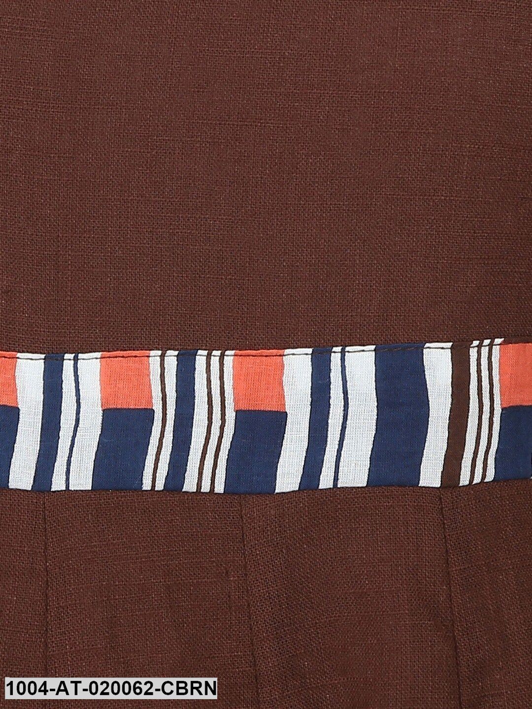 Coffee Brown Printed Anarkali Kurta