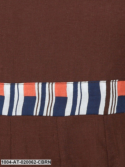 Coffee Brown Printed Anarkali Kurta