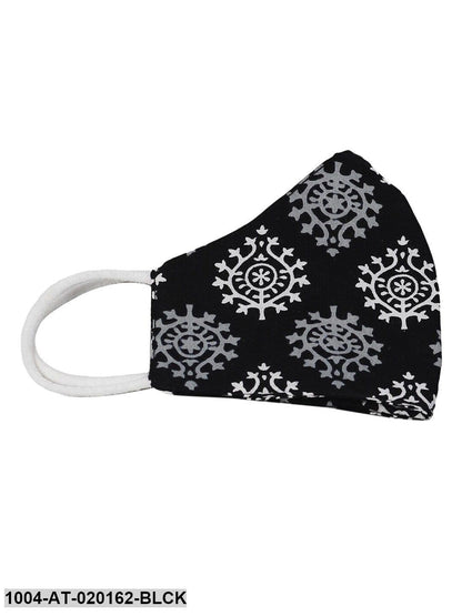 Black  White Ethnic Motifs Printed Kurta