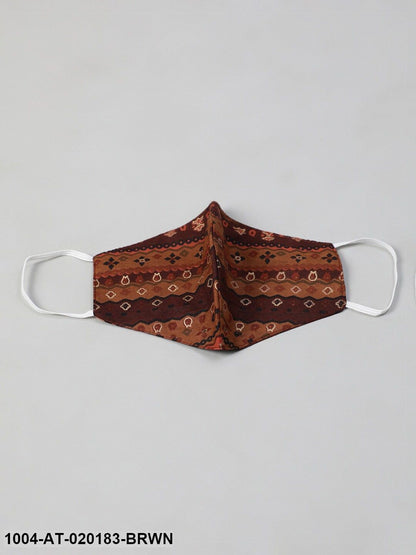 Plus Size Brown Ethnic Motifs Printed Kurta