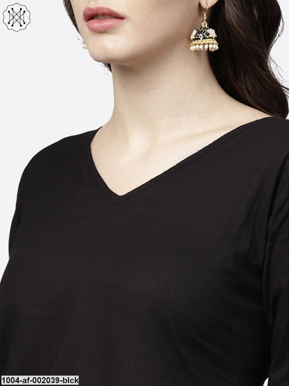 Black Kurta Set With Palazzos