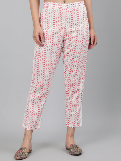 Cotton Embroidered 3/4 Sleeve Flared Round Neck Calf Length Kurta Set