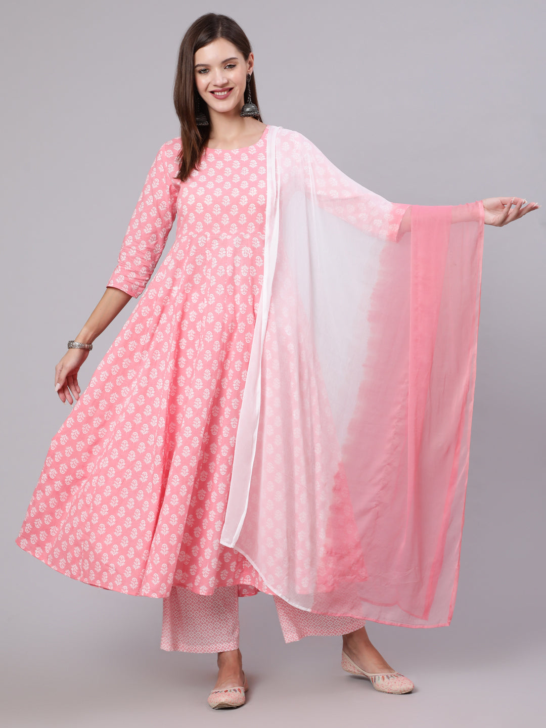 Kimayra pink cotton printed kurta – wholesale manufacturer & exporter from India