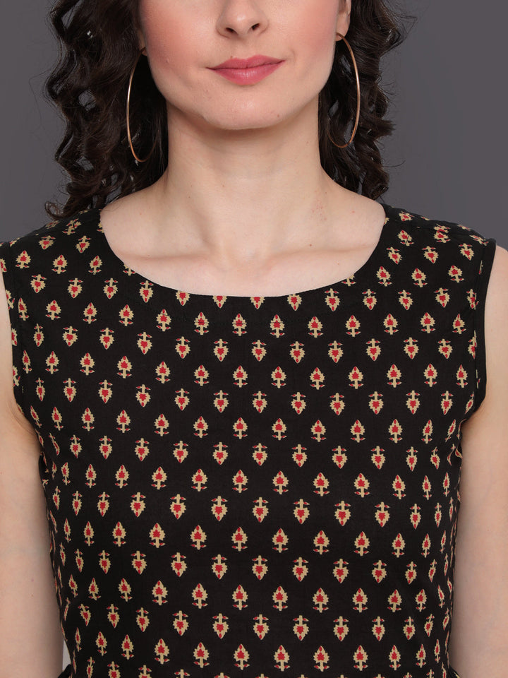 Printed Cotton Sleeveless Regular Top