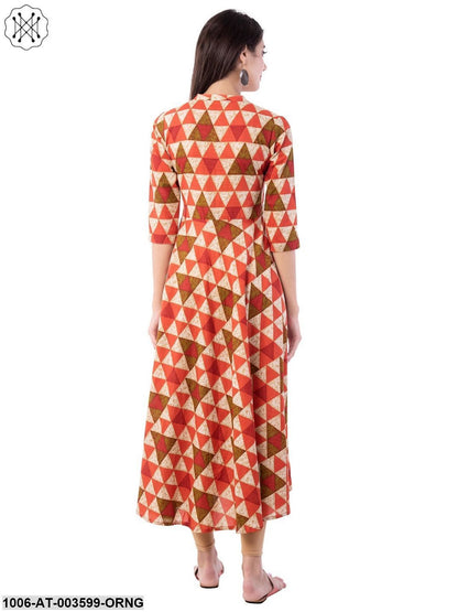 Women's Cotton Printed A-Line Kurta