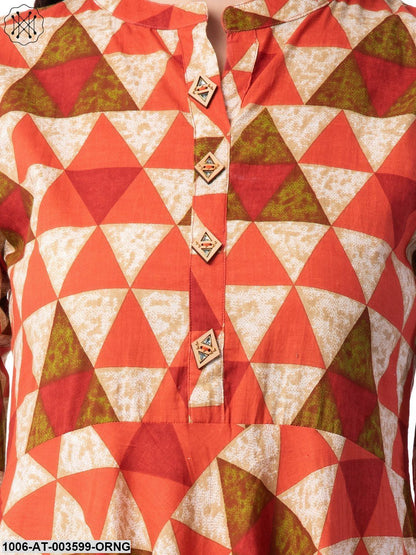 Women's Cotton Printed A-Line Kurta