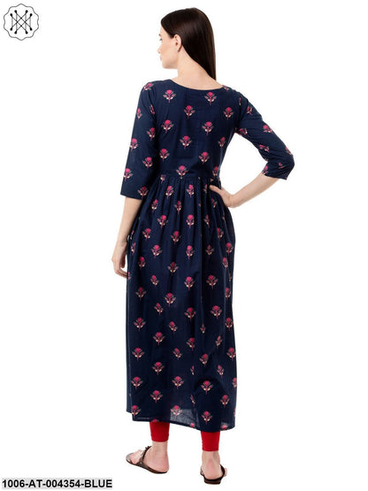 Women's Cotton Printed A-Line Kurta