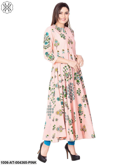 Women's Cotton Printed Flared Kurta