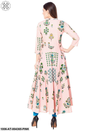 Women's Cotton Printed Flared Kurta