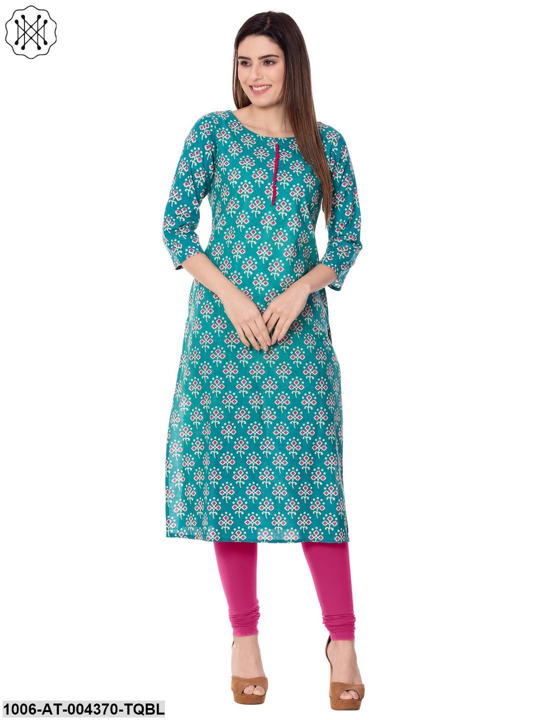 Cotton Printed Straight Kurta