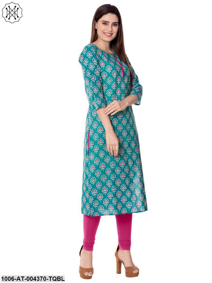 Cotton Printed Straight Kurta