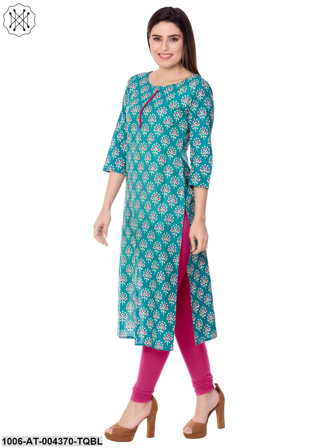 Cotton Printed Straight Kurta