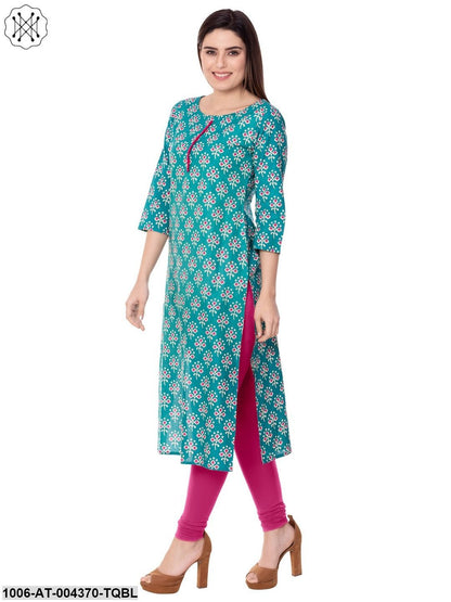 Cotton Printed Straight Kurta