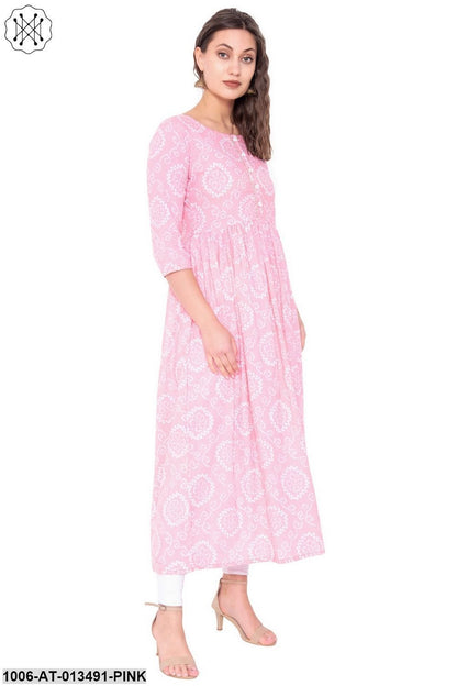 Cotton Printed A-Line Kurta
