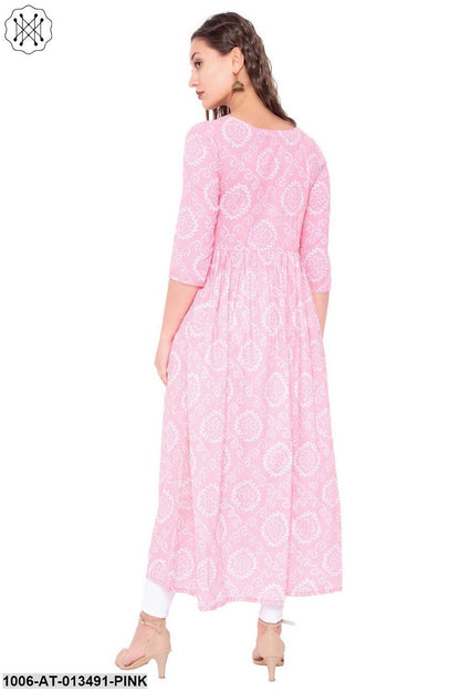 Cotton Printed A-Line Kurta