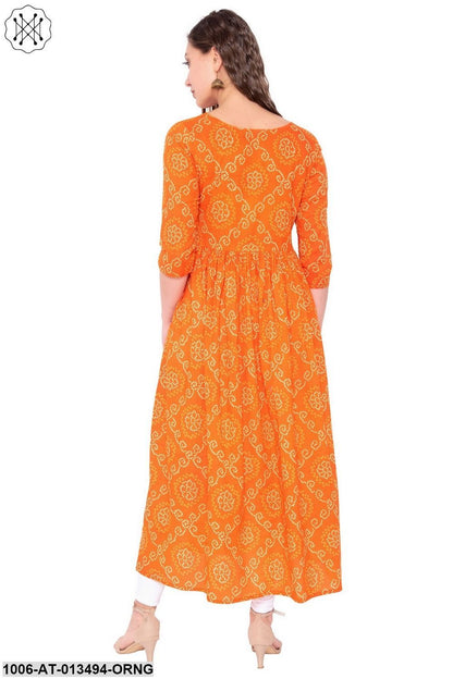 Cotton Printed A-Line Kurta