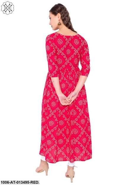 Cotton Printed A-Line Kurta