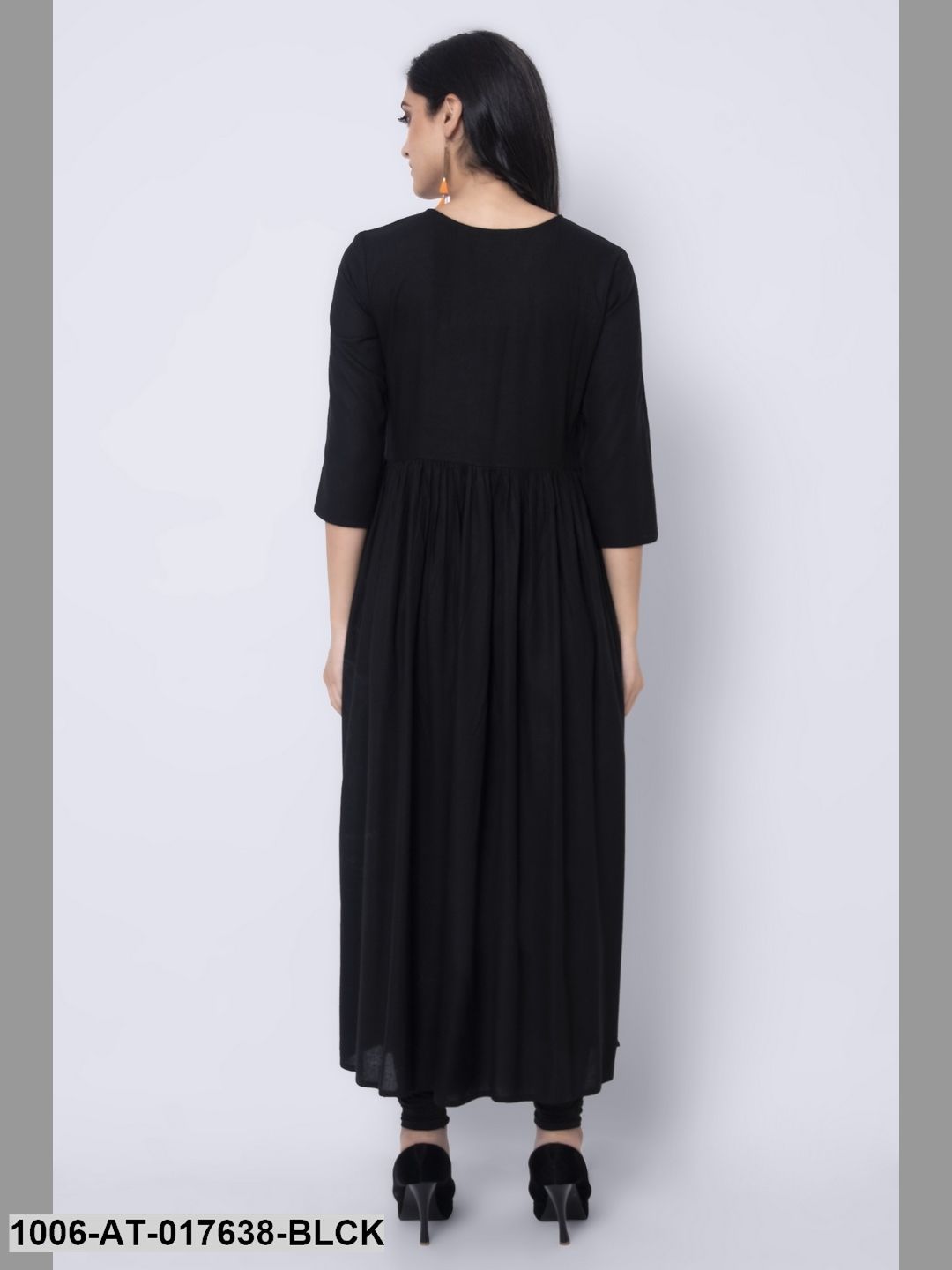 Rayon Embroidered A-Line Kurta