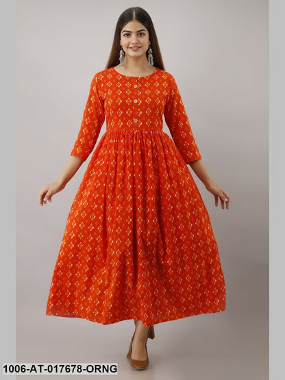 Printed A-Line Kurta