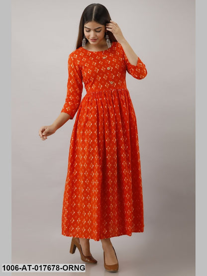 Printed A-Line Kurta
