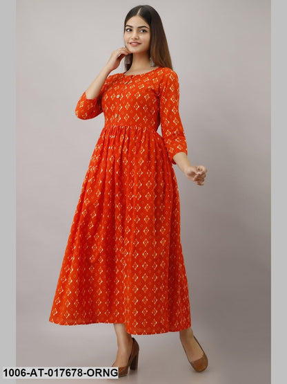 Printed A-Line Kurta