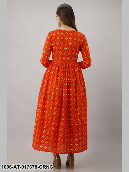 Printed A-Line Kurta