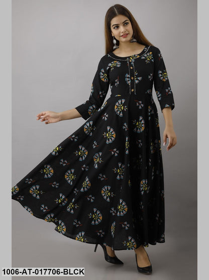 Printed Flared Kurta