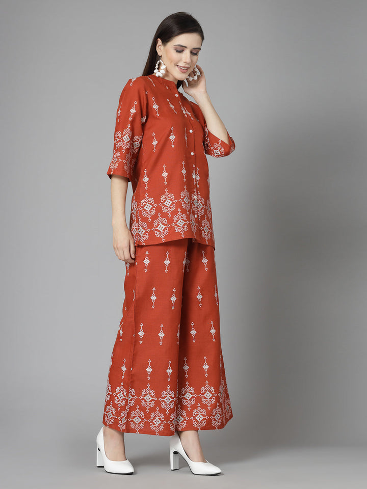 Printed Cotton Blend Co-Ord Set